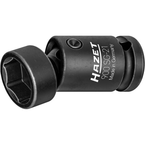 Hazet Schlag-, Maschinenschrauber Gelenk-Steckschlüsseleinsatz, Sechskant, 1/2 (12,5 mm) Vierkant hohl, Außen Sechskant-Tractionsprofil, SW 21 mm (1/4)