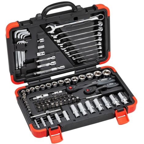 VIGOR Werkzeugkoffer, 5/16 (8 mm) Sechskant massiv, 1/4 (6,3 mm) Vierkant hohl, 3/8 (10 mm) Vierkant hohl, Außen TORX Profil, Innen TORX Profil, In (1/5)