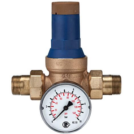 Riegler Druckregler für Trinkwasser, DVGW-geprüft, R 1 1/4, 1,5 - 6 bar (1/4)