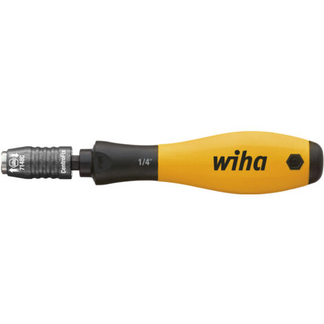 Wiha Schraubendreher mit Bithalter SoftFinish® ESD, mechanisch verriegelbar 1/4" 38 mm (32161)