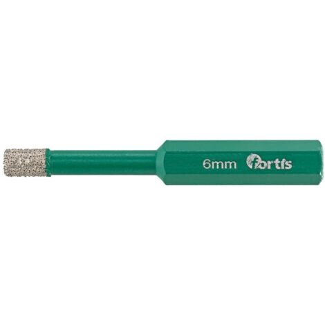 Fortis Diamantbohrer 6 x 65 mm, sechskant mit Kühlwachs (1/2)