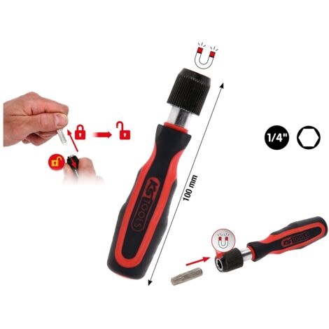 KS Tools 1/4 Mini-Bit Schraubendreher mit Schnellveriegelung (1/5)