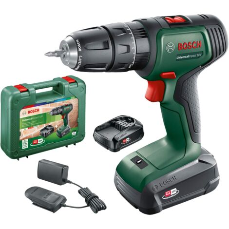 Bosch Akkuschrauber UniversalImpact 18V (2 Akku, 18 Volt System, BohrØ in Holz 30 mm)
