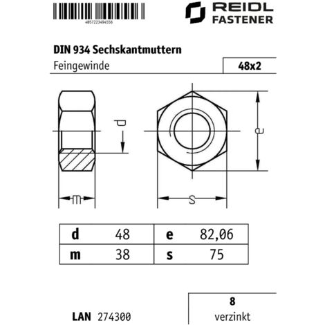 0634 Sechskantmuttern Kl.8 Übermaß - Produkt - Dresselhaus Bestell