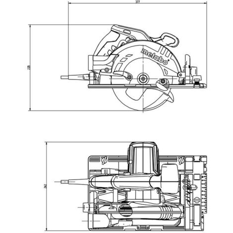 Metabo Handkreissäge KS 55 FS, incl. Kreissägeblatt, Zubehör, Kunststoffkoffer
