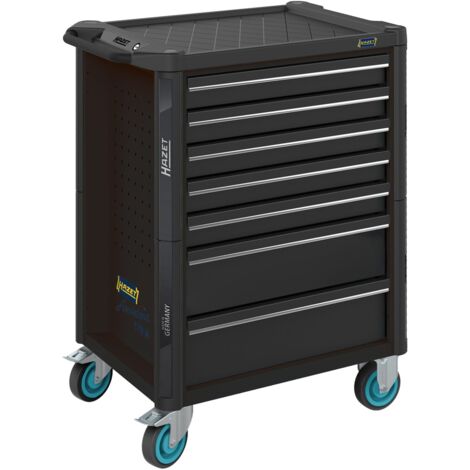 Hazet Werkstattwagen Assistent, Schubladen, flach: 5 x 81 x 522 x 398 mm, Schubladen, hoch: 2 x 166 x 522 x 398 mm, Art.Nr. 179N-7-RAL9005