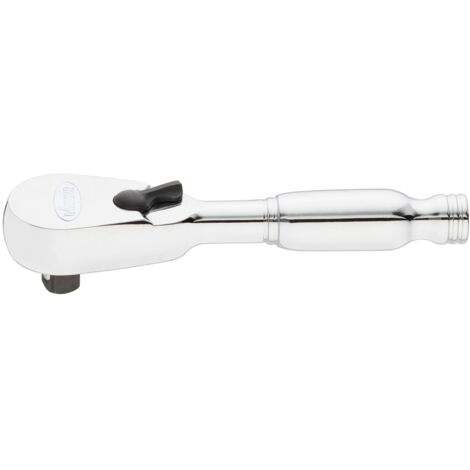 VIGOR Feinzahn-Umschaltknarre, extrakurze Ausführung, 1/4 (6,3 mm) Vierkant massiv, 95 mm (1/5)