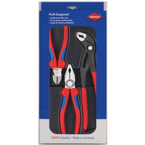 Knipex Bestseller-Paket 1 x 03 02 180, 1 x 70 02 160, 1 x 87 01 250 (SB-Karte/Blister)