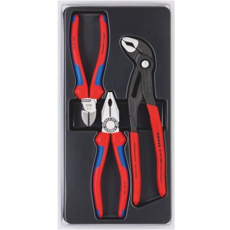 Knipex Bestseller-Paket 1 x 03 02 180, 1 x 70 02 160, 1 x 87 01 250 (SB-Karte/Blister)