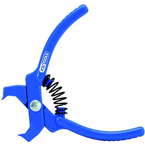 Niet-Lösezange, blau, abgewinkelt, 100mm