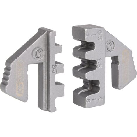 KS Tools Paar Crimp-Einsätze für Flachstecker 4,8 und 6,3 mm, Ø 0,5 - 6,0 mm