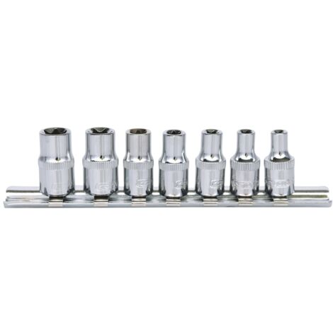 KS Tools 1/4 CHROMEplus TX-E Stecknuss-Satz, 7-tlg (1/3)