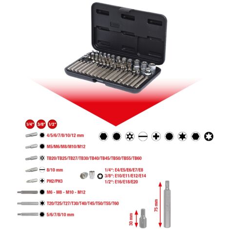 Renekton 60-teiliger Torx-Bit-Satz – Stern Und Außen-Torx Für 1/4", 3/8", 1/2" Antrieb