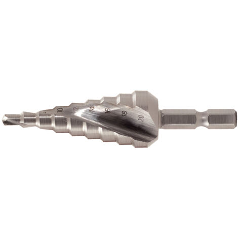 KS Tools 1/4 HSS Stufenbohrer-Bit,Ø 4-30 mm, 14 Stufen