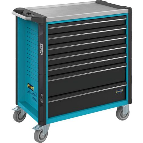 Hazet Werkstattwagen Assistent 179NXL, Sortiment, 265-tlg., Schubladen, flach: 5× 81 x 696 x 398 mm, Schubladen, hoch: 2× 166 x 696 x 398 mm