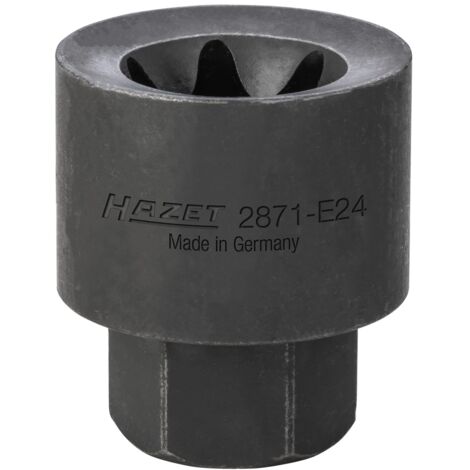 Hazet Bremssattel TORX Einsatz, Außen-Sechskant 22 mm, Außen TORX Profil, E24 (1/4)