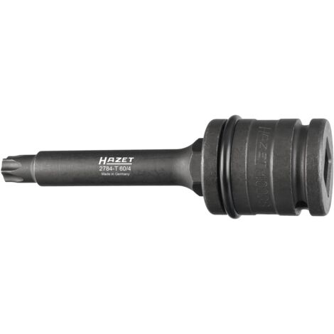 Hazet Bremsscheiben Schraubendreher-Steckschlüsseleinsatz Satz 2784-T60/4, 3/4 (20 mm) Vierkant hohl, 1 (25 mm) Vierkant hohl, 24 mm Außen-Sechskant (1/4)