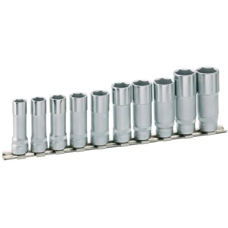 HAZET Steckschlüssel-Satz (6kt.) 880LG/10H Vierkant hohl 10 mm (3/8 Zoll) Au (1/2)