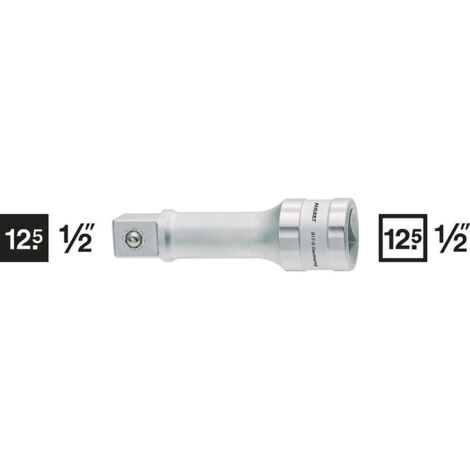 Hazet Verlängerung 1/2 (12,5 mm) Vierkant hohl, 1/2 (12,5 mm) Vierkant massiv, Länge 45 mm (1/2)