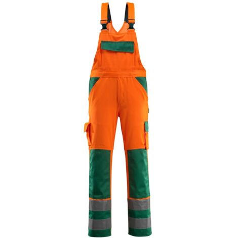 Mascot SAFE COMPETE Warnlatzhose mit Knietaschen Barras Gr. 90C66 orange/grün (1/4)
