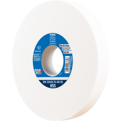 PFERD TOOLS Schleifbockscheibe Ø 300x40mm Bohrung-Ø 76 mm A80 zum Schärfen von HSS-Bohrern (1/5)