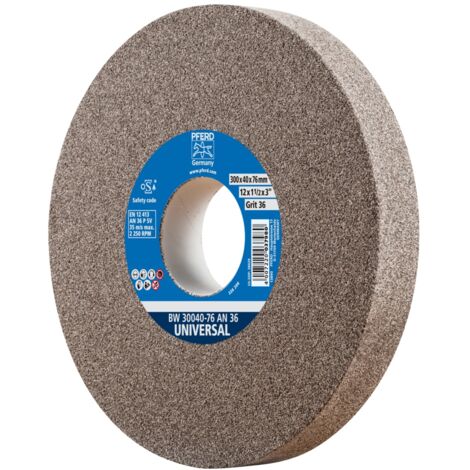 PFERD TOOLS Schleifbockscheibe Ø 300x40mm Bohrung-Ø 76 mm A36 für universelle Schleifaufgaben (1/5)