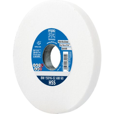 PFERD TOOLS Schleifbockscheibe Ø 150x16 mm Bohrung-Ø 32 mm A60 zum Schärfen von HSS-Bohrern (1/5)