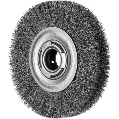 PFERD TOOLS Rundbürste breit ungezopft RBU Ø180x38xvariable Bohrung Edelstahl-Draht-Ø0,30 Schleifbock (1/3)