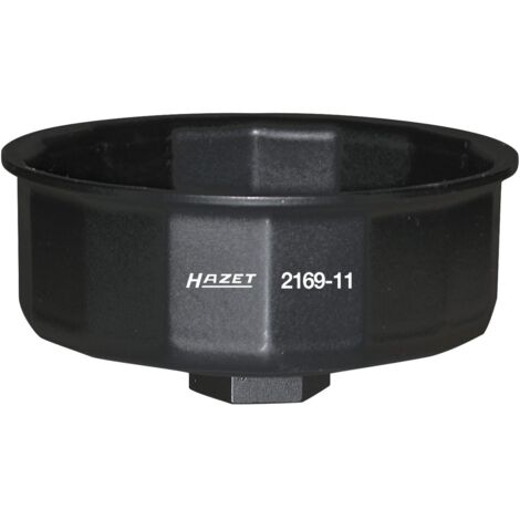 Hazet Ölfilterschlüssel 2169-11, 1/2 (12,5 mm) Vierkant hohl, Außen 14-kant Profil, SW 84 mm (1/4)