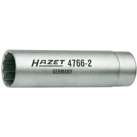Hazet Zündkerzen Schlüssel 4766-2, 3/8 (10 mm) Vierkant hohl, Außen Doppelsechskant Profil, SW 14 mm