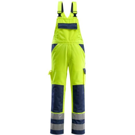 Mascot SAFE COMPETE Warnlatzhose mit Knietaschen Barras Gr. 90C66 gelb/marine (1/4)