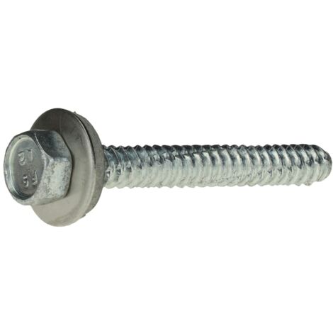 Reidl Fassadenschrauben mit Zapfen 6,3 x 175 A2 blank, Dichtscheibe 16 mm