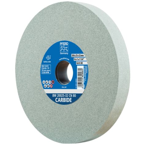 PFERD TOOLS Schleifbockscheibe Ø 200x25 mm Bohrung-Ø 51 mm SiC120 für harte Materialien z.B. Hartmetall