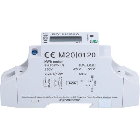 KS Tools efuturo Stromzähler für Hutschiene, MID-geeicht, 1 Phase, 3,7 oder 7,4 kW (1/5)