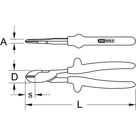 KS Tools Lijmtang - 760122040 | Draad: 1-14 UNS-2B g | A1: 110.5 mm