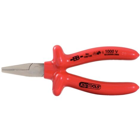 KS Tools 1000V Flachzange, kurze Backen, 160mm - 117.1298 (1/3)