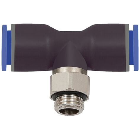 Riegler T-Steckverschraubung »Blaue Serie«, drehbar, G 1/4 außen Ã˜ 10 mm (1/3)