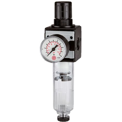 Riegler Filterregler »multifix«, PC-Behälter, BG 3, G 1/2, 0,2-6 bar, HA