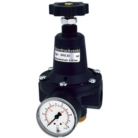 Riegler Druckbegrenzungsventil, inkl. Manometer, G 1/2, 0,5 - 10,0 bar (1/3)