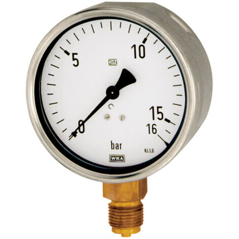 Riegler Manometer, Robustausführung, G 1/2 unten, 0 - 6,0 bar, Ø 100 (1/2)