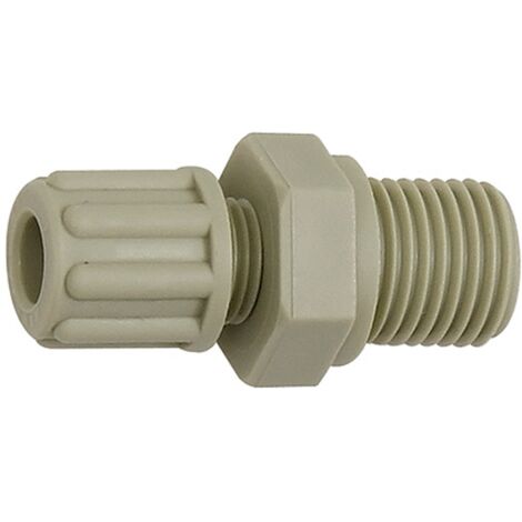 Riegler Gerade Einschraubverschraubung G 1/4 a., für Schlauch 8/10 mm, PP (1/3)
