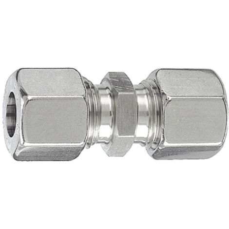 Riegler Gerade Verschraubung, Rohr-Außen-Ø 15mm, Edelstahl 1.4571, 315bar