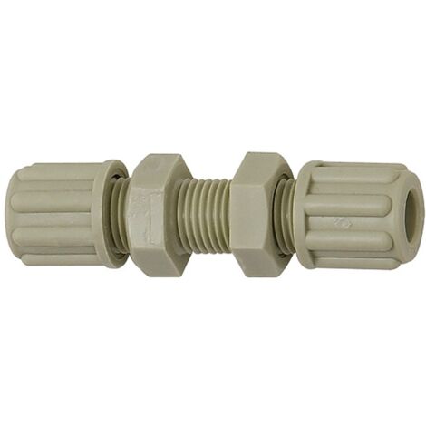 Riegler Gerade Schottverbindung, M16x1,5, für Schlauch 8/10 mm, SW 22, PP (1/3)