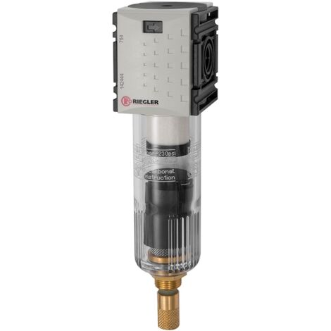 Riegler Vorfilter »FUTURA-mini« mit PC-Behälter, 0,3 µm, BG 0, G 1/4, VA (1/4)