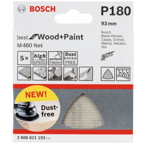 Bosch Professional 5 Stück Schleifblatt C470 Best for Wood Paint (Holz und Farbe, 125 mm, Korn