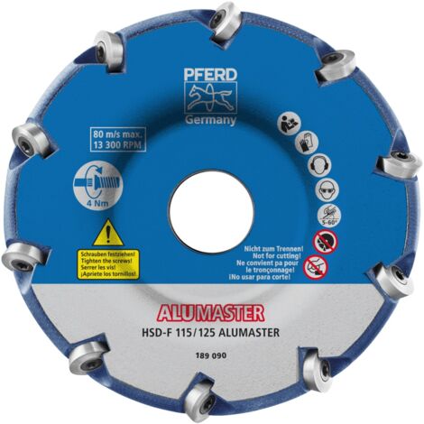 PFERD TOOLS Hochleistungsfrässcheibe ALUMASTER F Ø 115 mm für Winkelschleifer Alu Bearbeitung (1/5)