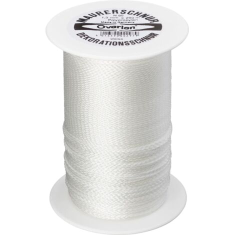 Sourcing Map Geflochtene Maurerschnur – Nylon, Weiß, 50 M Lang, 5 Mm Durchmesser, Für Garten & Bau