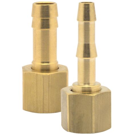 ELMAG Schlauchtülle mit Überwurfmutter, IG 1/4, 6 mm, Messing, 2 Stk. Packung - SB (1/2)