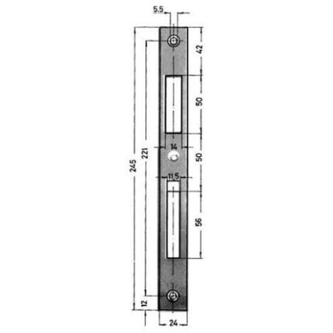 KFV Schließblech Nr 0129-02-24/245X24X2 mm verz