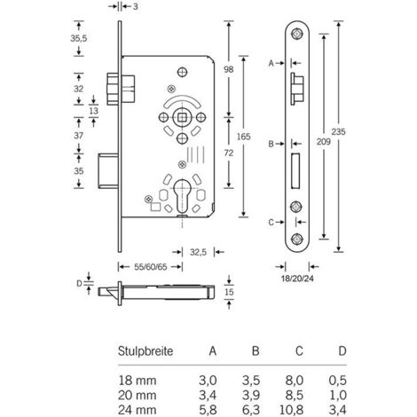 ES 24 PZW FR 24/55-72-08 RS EST Rd. Kl.4 Serrure